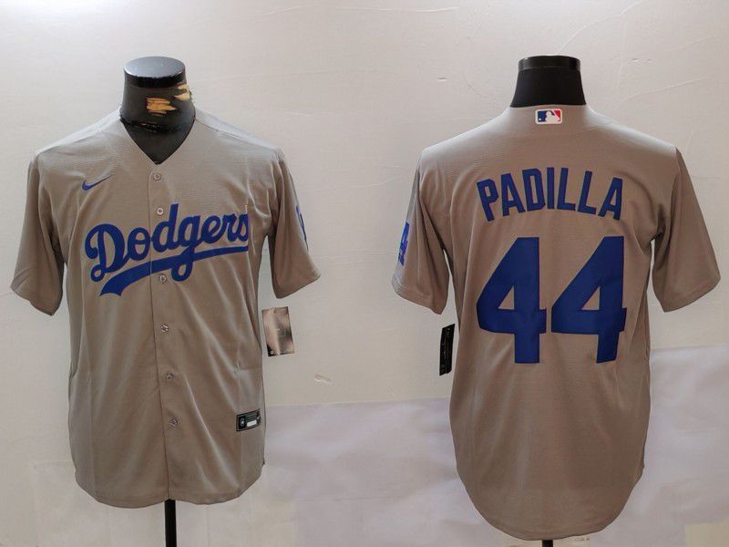 Men Los Angeles Dodgers #44 Padilla Grey Game 2024 Nike MLB Jersey style 8